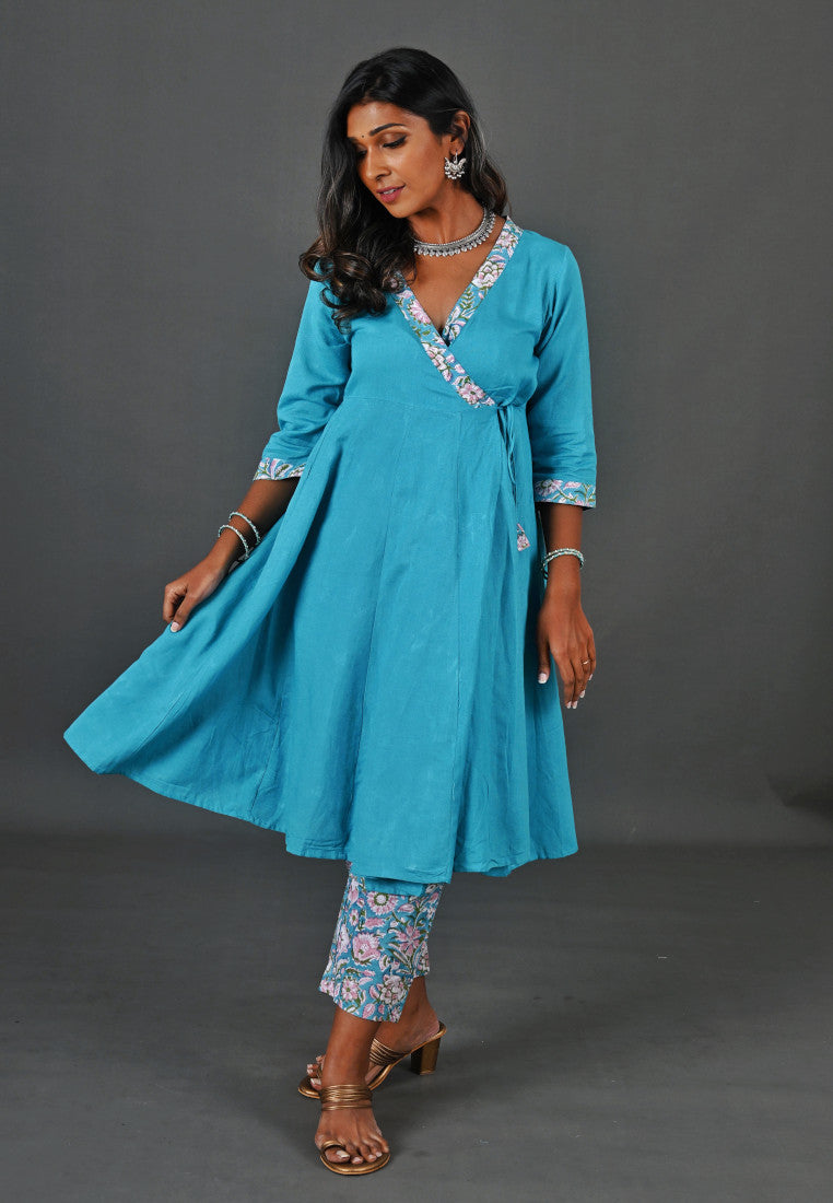 Blue Wrap Anarkali