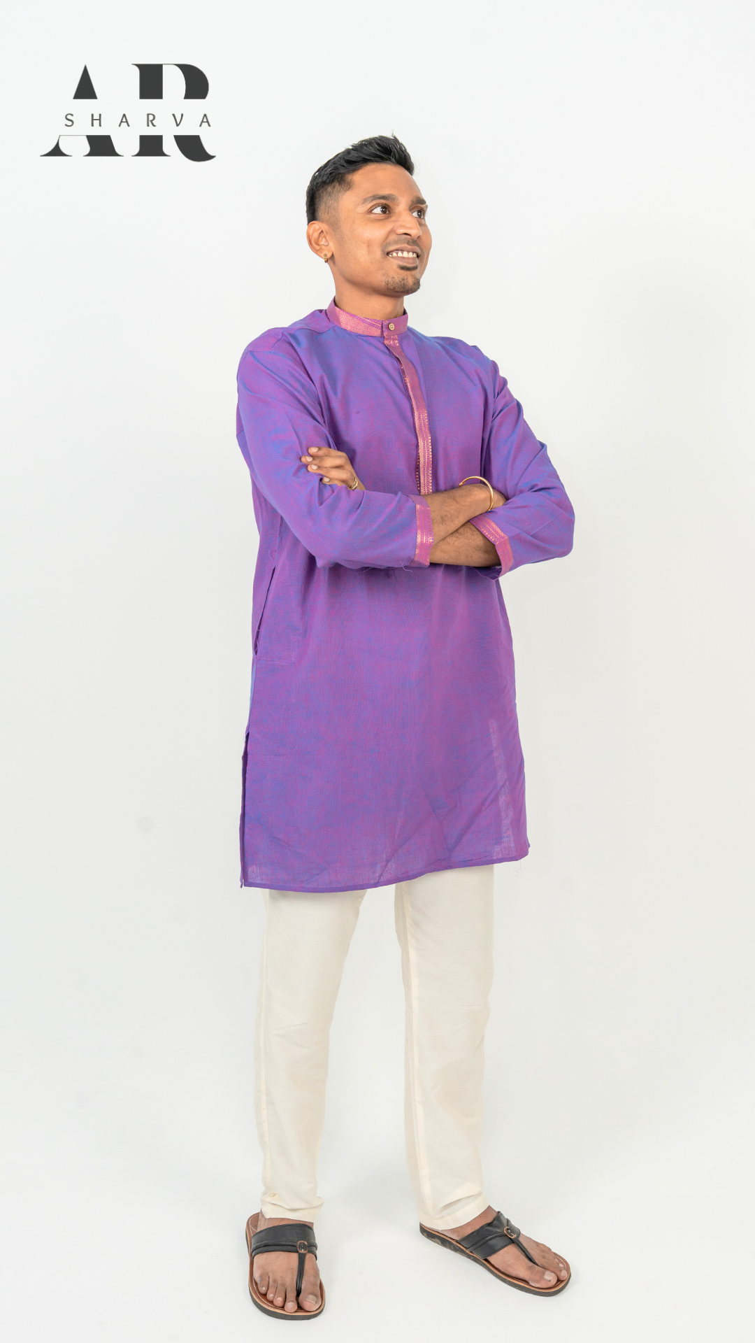 Lavendar Mangalagiri Kurta