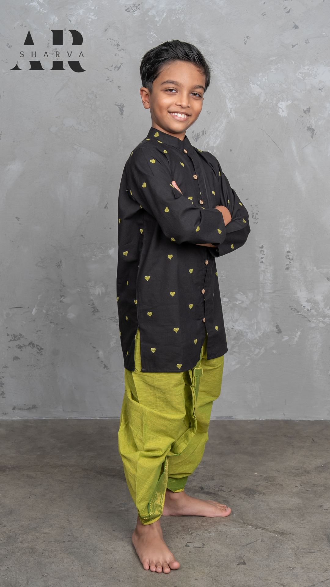 Starry Hearts Dhoti Set