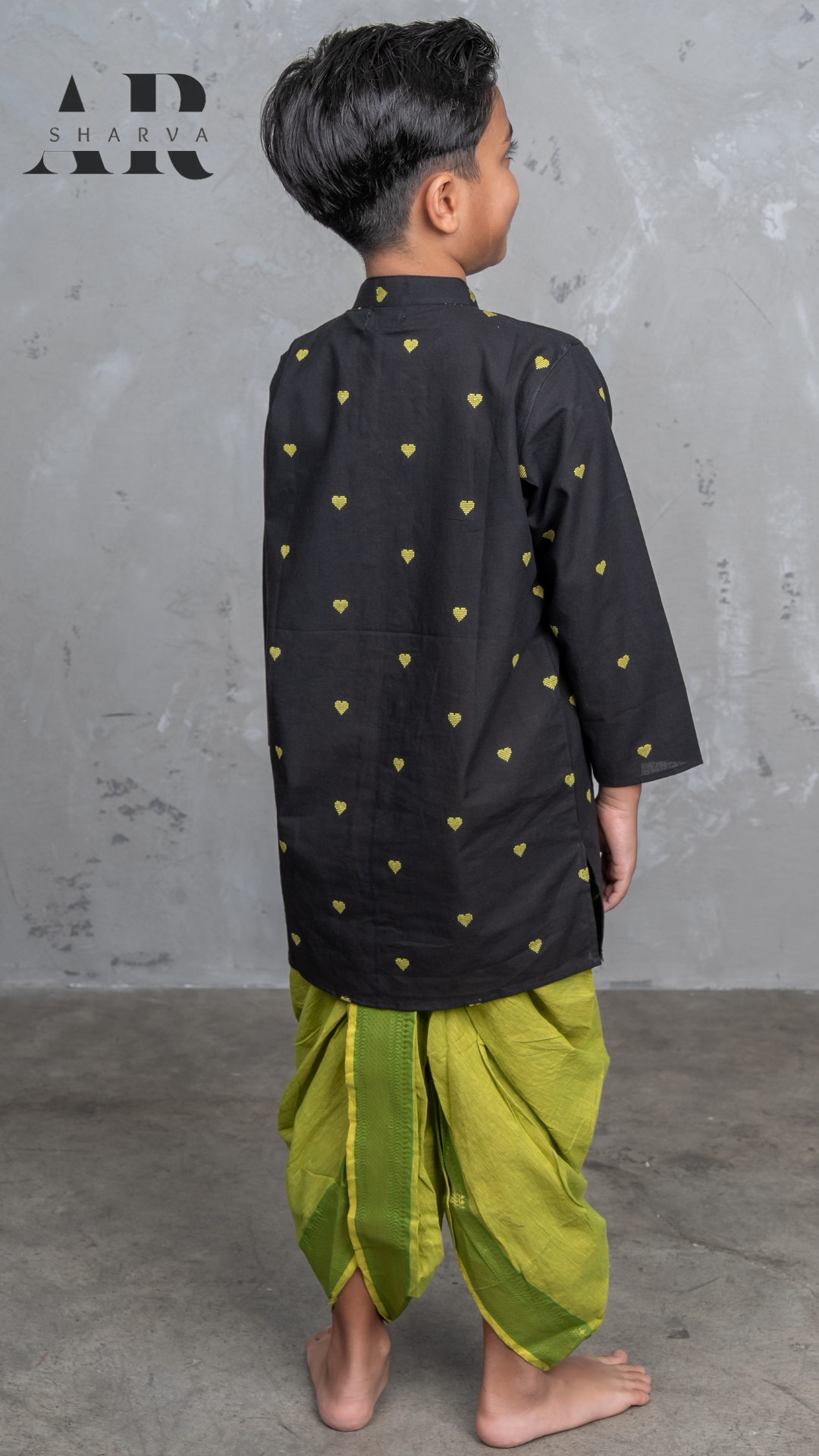 Starry Hearts Dhoti Set