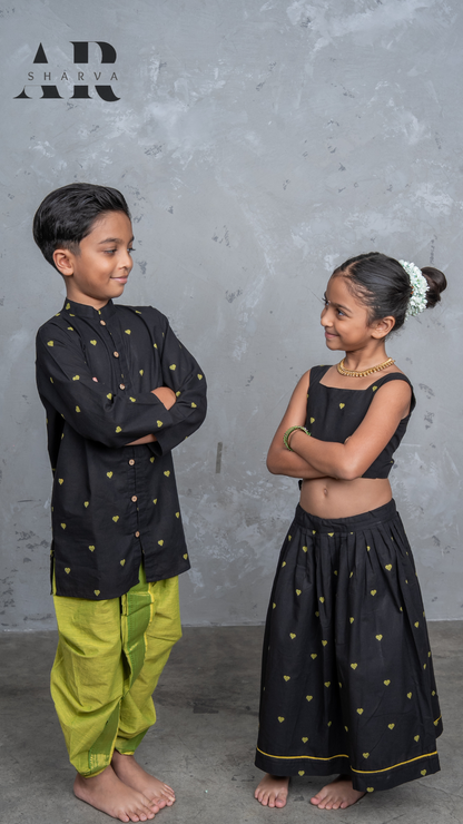 Starry Hearts Dhoti Set