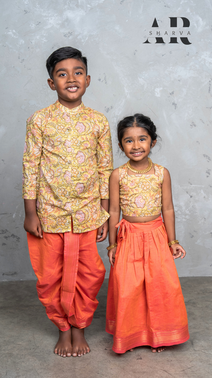 Olive Florals with Tangerine Twist Set