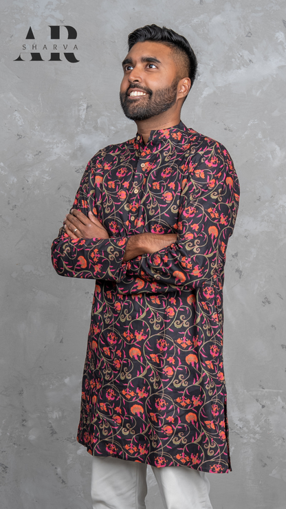 Midnight Bloom Kurta