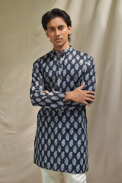 Black Paisley Kurta