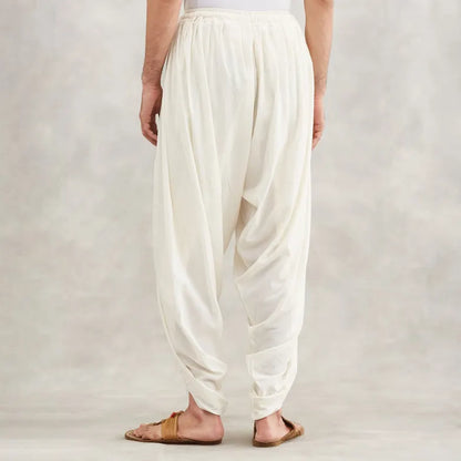 Unisex Ready to wear Dhoti Pants(Off - White) / Panchakacham