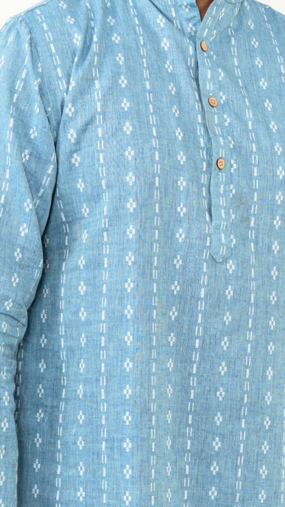 Blue Loom Cotton Kurta