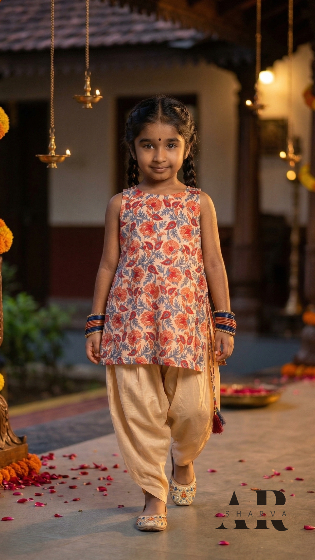 Floral Heritage Kurti Set