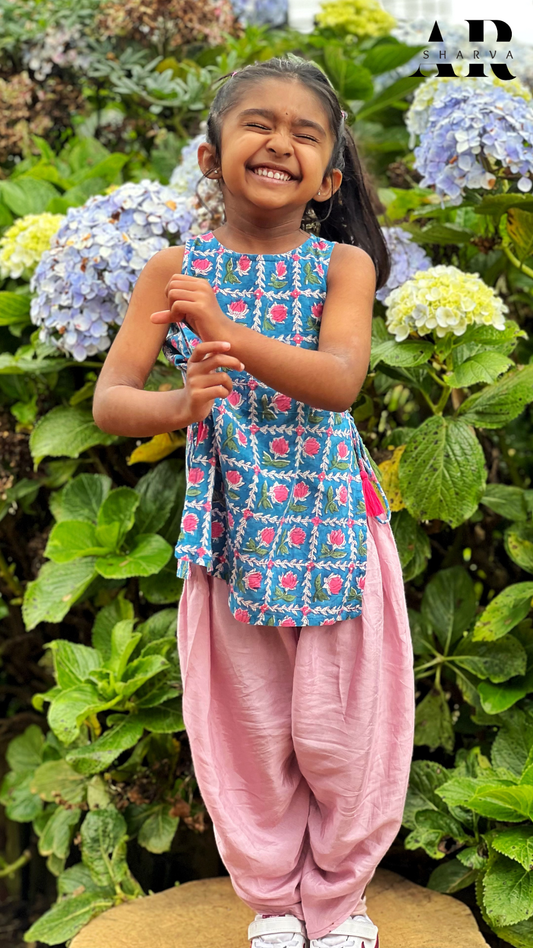 The Checkered Meadow Dhoti Set