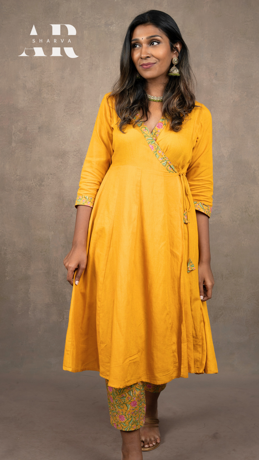 Yellow Wrap Style Suit