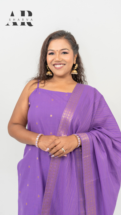 Lavender Zari Suit Set