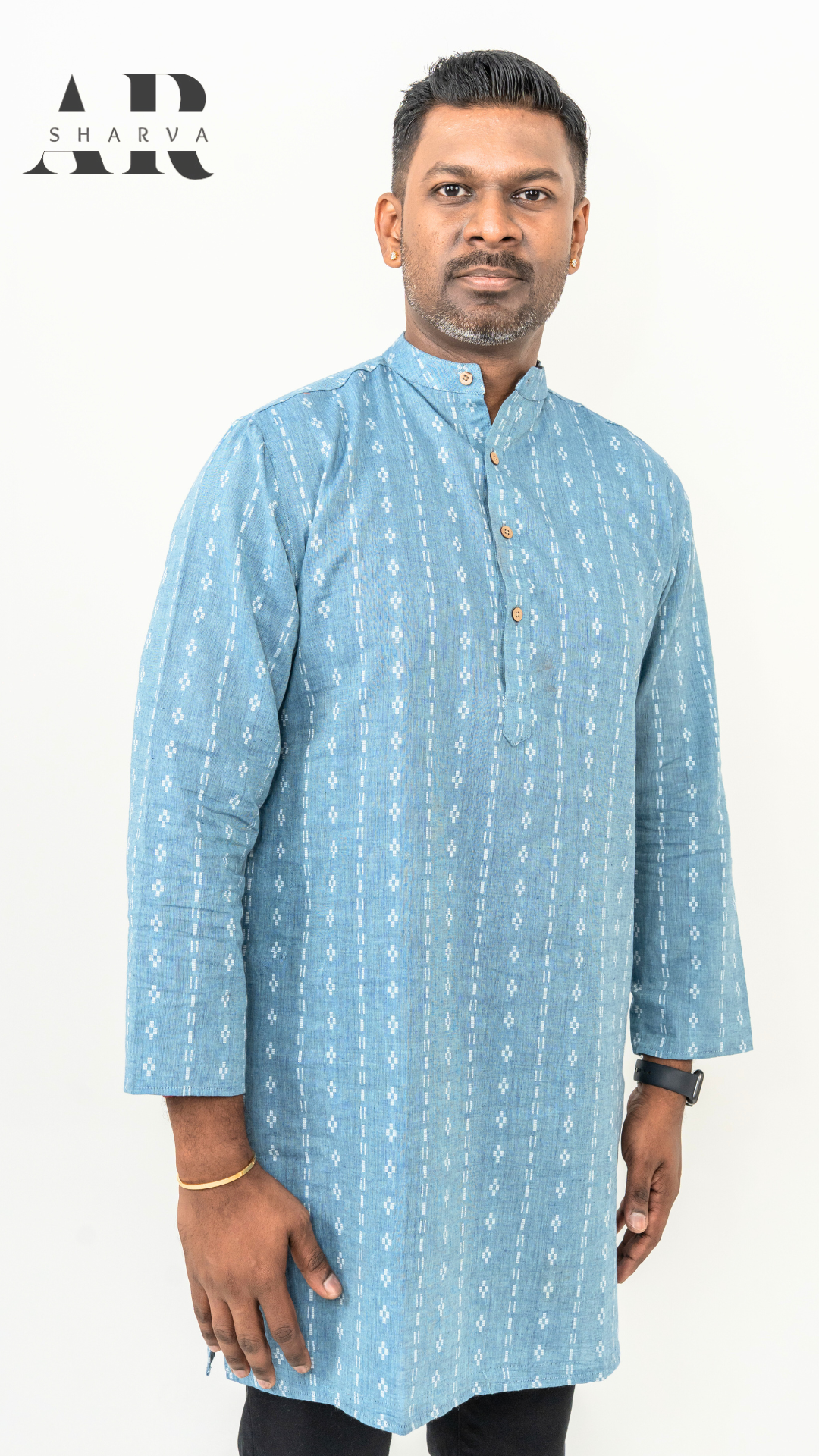 Blue Loom Cotton Kurta