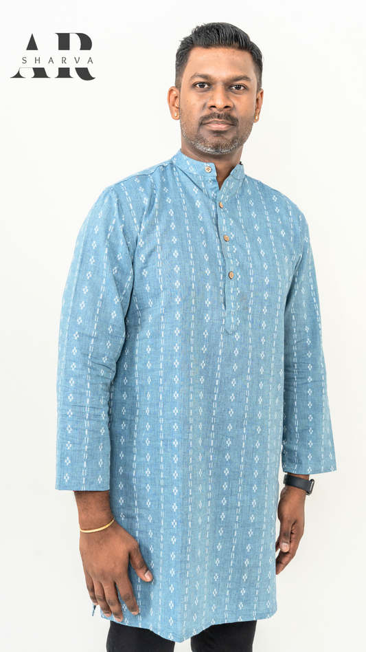 Blue Loom Cotton Kurta