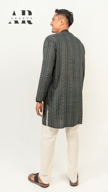 Midnight Weave Men’s Kurta