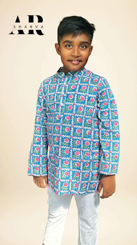 The Checkered Meadow Kurta Set
