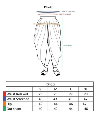 Unisex Ready to wear Dhoti Pants(Off - White) / Panchakacham